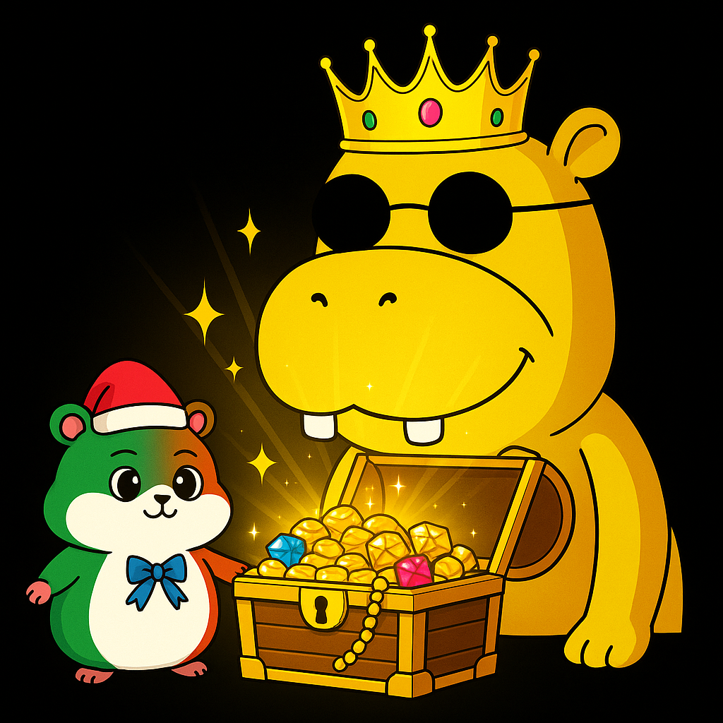 TroutLabs Treasury - Community rewards system with Hippo mascot and treasure chest